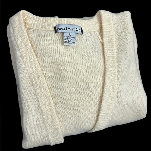 Reed Hunter 96% Lambswool Cardigan – Buttercream Yellow, Size Small - Picture 8 of 8